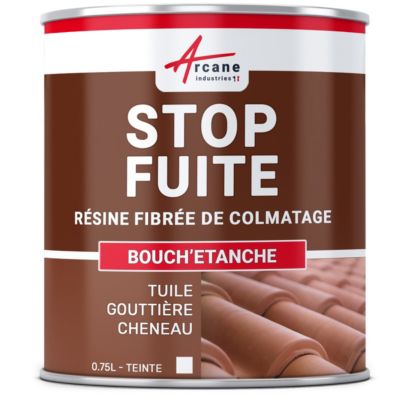 Peinture fibrée de colmatage réparation tuile gouttière - BOUCHETANCHE Blanc - 0.75 L - ARCANE INDUSTRIES