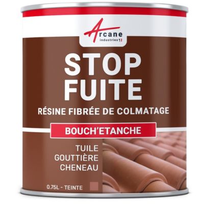 Peinture fibrée de colmatage réparation tuile gouttière - BOUCHETANCHE Tuile - 0.75 L - ARCANE INDUSTRIES