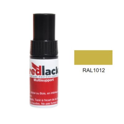 Peinture flacon retouche Jaune citron RAL 1012 Satiné multisupport Redlack