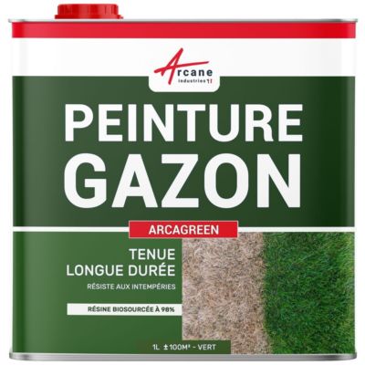 Peinture Gazon, Pelouse, Végétation : ARCAGREEN Vert - 1 L - ARCANE INDUSTRIES
