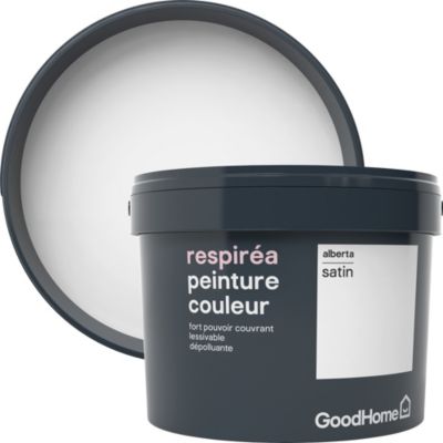 Peinture GoodHome Respiréa blanc Alberta satin 2,5L