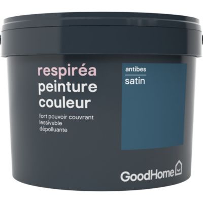Peinture GoodHome Respiréa bleu Antibes satin 2,5L