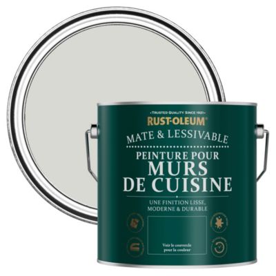 Peinture Grise Résistante aux projections et lessivable pour Murs de Cuisine, Mate - RUST-OLEUM - Gris d'hiver 2,5 L