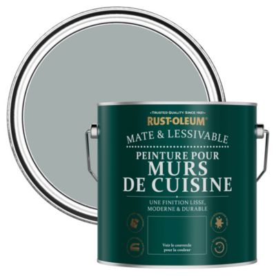 Peinture Grise Résistante aux projections et lessivable pour Murs de Cuisine, Mate - RUST-OLEUM - Gris Minéral 2,5 L