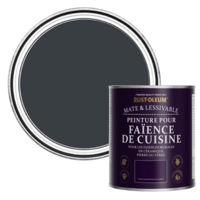 Peinture Grise Résistante à l'eau pour Faïence de Cuisine, Finition Mate - RUST-OLEUM - Anthracite (RAL 7016) 750ml