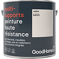 Peinture haute résistance multi-supports GoodHome blanc Valdez satin 2L
