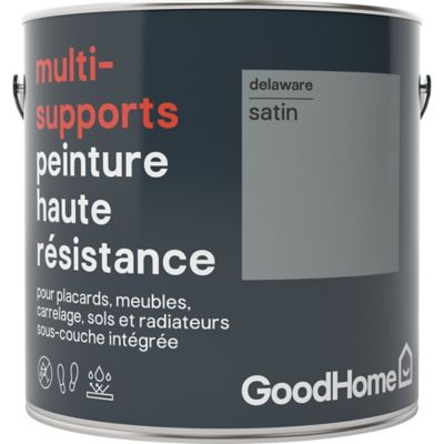 Peinture Haute Resistance Multi Supports Goodhome Gris Delaware Satin 2l Castorama