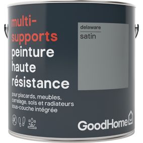 Peinture haute résistance multi-supports GoodHome gris Delaware satin 2L