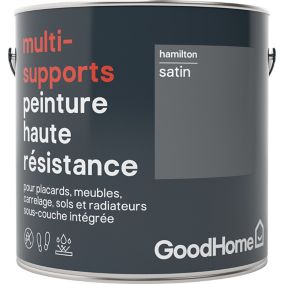 Peinture haute résistance multi-supports GoodHome gris Hamilton satin 2L