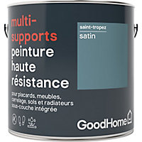 Peinture haute résistance multi-supports GoodHome gris St Tropez satin 2L