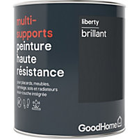 Peinture haute résistance multi-supports GoodHome noir Liberty brillant 0,75L