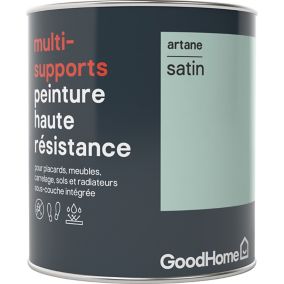 Peinture haute résistance multi-supports GoodHome vert Artane satin 0,75L