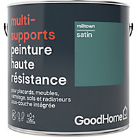 Peinture haute résistance multi-supports GoodHome vert Milltown satin 2L