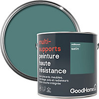 Peinture haute résistance multi-supports GoodHome vert Milltown satin 2L