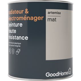 Peinture haute résistance radiateur et électroménager GoodHome beige Artemisa mat 0,75L