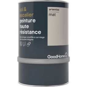 Peinture haute résistance sol et escalier GoodHome beige Artemisa mat 0,75L