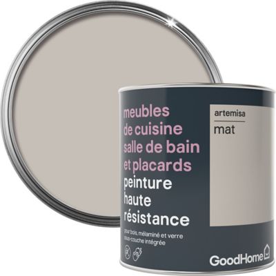 Peinture haute résistance meubles de cuisine salle de bain et placards GoodHome beige Artemisa mat 0,75L