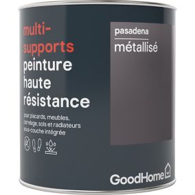 Peinture haute résistance multi-supports GoodHome argent Pasadena métallisé 0,75L