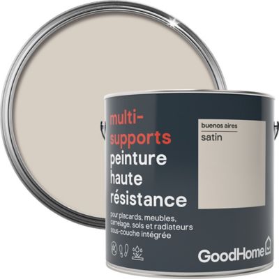 Peinture haute résistance multi-supports GoodHome beige Buenos Aires satin 2L