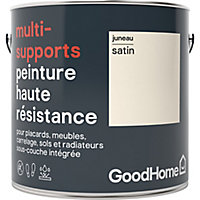 Peinture haute résistance multi-supports GoodHome blanc Juneau satin 2L