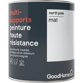 Peinture haute résistance multi-supports GoodHome blanc North Pole mat 0,75L