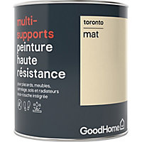 Peinture haute résistance multi-supports GoodHome blanc Toronto mat 0,75L