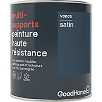 Peinture haute résistance multi-supports GoodHome bleu Vence satin 0,75L