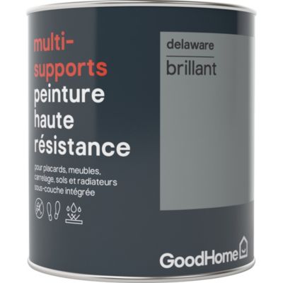 Peinture de rénovation GoodHome multi-supports brillant gris Pasadena 750ml