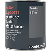Peinture haute résistance multi-supports GoodHome gris Hamilton satin 0,75L
