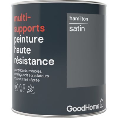 Peinture haute résistance multi-supports GoodHome gris Hamilton satin 0,75L