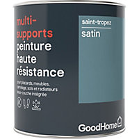 Peinture haute résistance multi-supports GoodHome gris St Tropez satin 0,75L