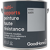 Peinture haute résistance multi-supports GoodHome gris Tucson satin 2L