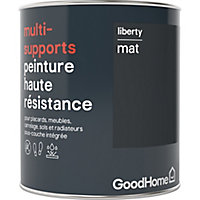 Peinture haute résistance multi-supports GoodHome noir Liberty mat 0,75L