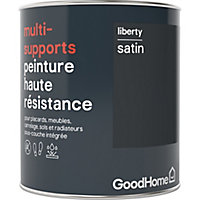 Peinture haute résistance multi-supports GoodHome noir Liberty satin 0,75L
