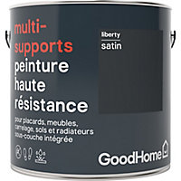 Peinture haute résistance multi-supports GoodHome noir Liberty satin 2L