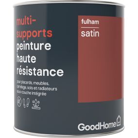 Peinture haute résistance multi-supports GoodHome rouge Fulham satin 0,75L