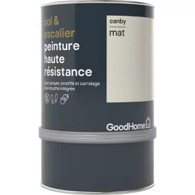 Peinture haute résistance sol et escalier GoodHome blanc Canby mat 0,75L
