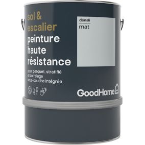 Peinture haute résistance sol et escalier GoodHome gris Denali mat 2L