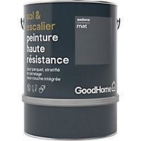 Peinture haute résistance sol et escalier GoodHome gris Sedona mat 2L