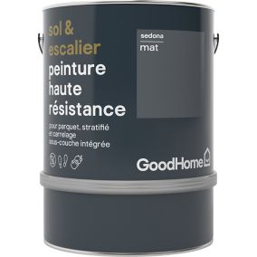 Peinture haute résistance sol et escalier GoodHome gris Sedona mat 2L