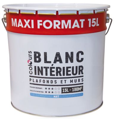 Peinture intérieure plafonds et murs COLOURS blanc mat 15