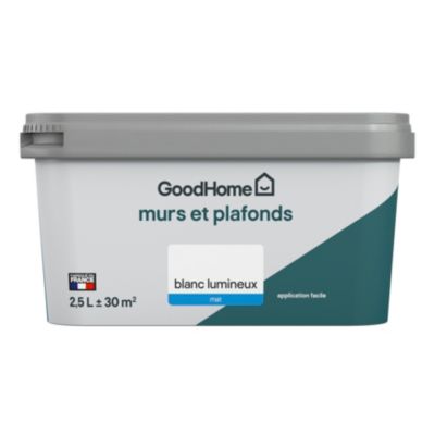 Peinture intérieur GoodHome blanc mat 2,5L