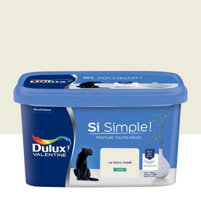Peinture intérieure blanche Si Simple ! Dulux Valentine satin le blanc