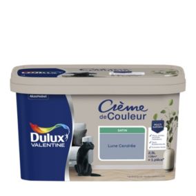 Peinture intérieure couleur Crème De Couleur Dulux Valentine satin gris Lune Cendrée 2.5L