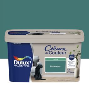 Peinture intérieure couleur Crème De Couleur Dulux Valentine satin vert eucalyptus 2.5L