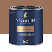 Peinture intérieure couleur mur et plafond Valentine mat velouté marron brun dandy 0,5L