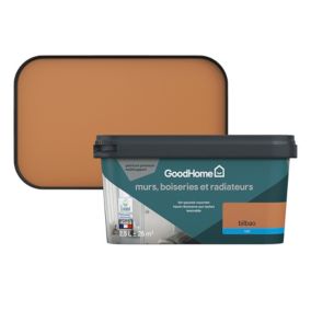 Peinture intérieure couleur murs, boiseries et radiateurs GoodHome mat bilbao marron 2.5L