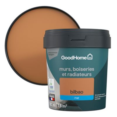 Peinture intérieure couleur murs, boiseries et radiateurs GoodHome mat