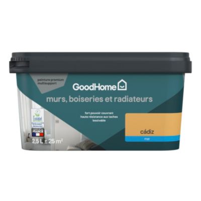 Peinture intérieure couleur murs, boiseries et radiateurs GoodHome mat cádiz orange 2.5L