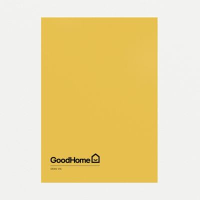 Peinture intérieure couleur murs, boiseries et radiateurs GoodHome mat gran via Jaune 2.5L